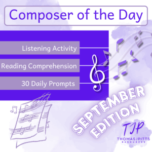 🎼 September Composers – Daily Music & Reading Comprehension (Ages 8+)