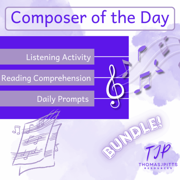 🎼 Composer of the Day – Monthly Bundle (Ages 8+)