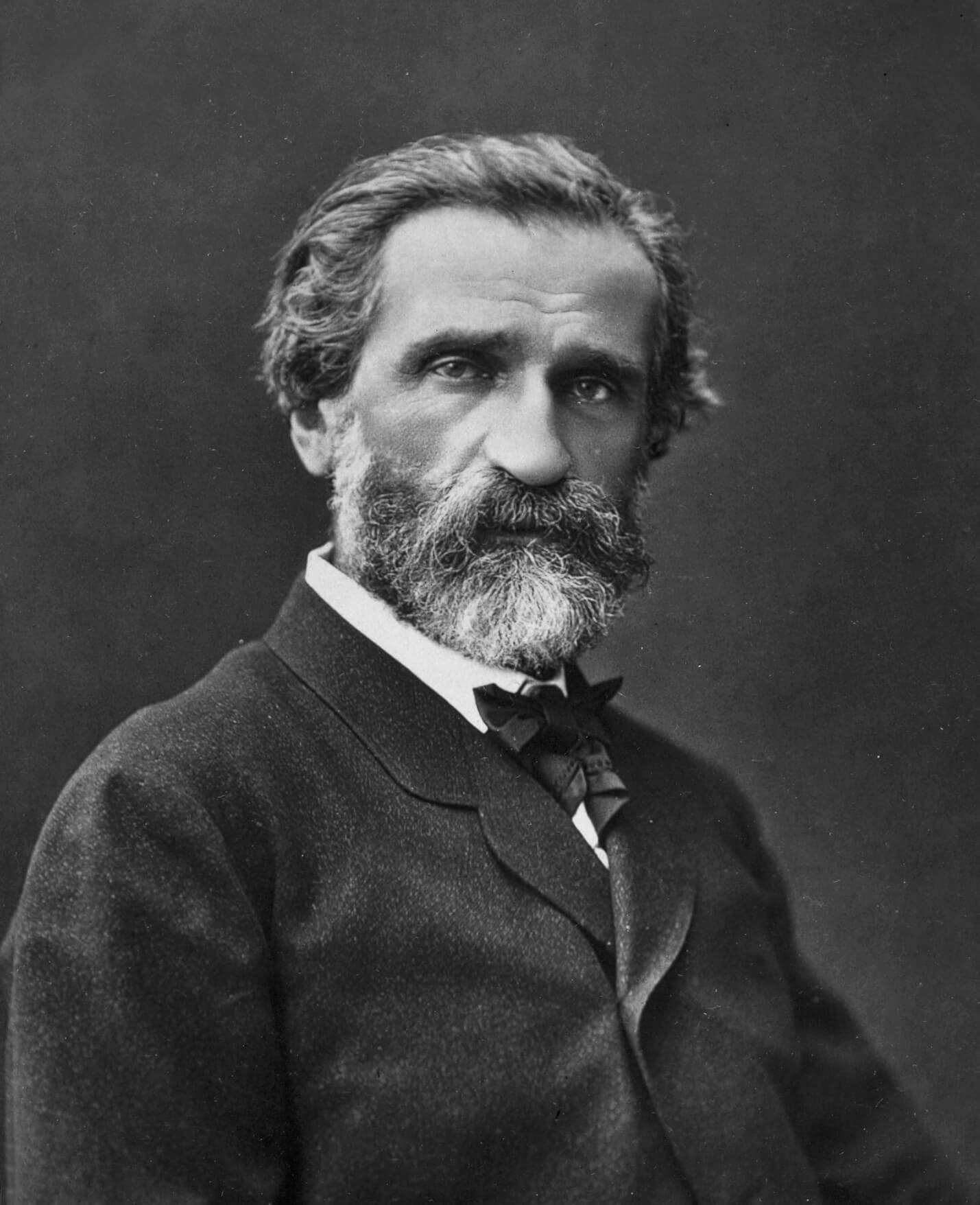 Giuseppe_Verdi_by_Ferdinand_Mulnier_BW Guiseppe VerdiBy Ferdinand Mulnier - https://www.artic.edu/artworks/86950/giuseppe-verdi-italian-composer-1813-1901, Public Domain, https://commons.wikimedia.org/w/index.php?curid=170556018