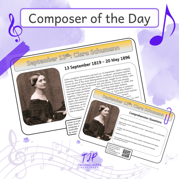 🎼 September Composers – Daily Music & Reading Comprehension (Ages 8+)