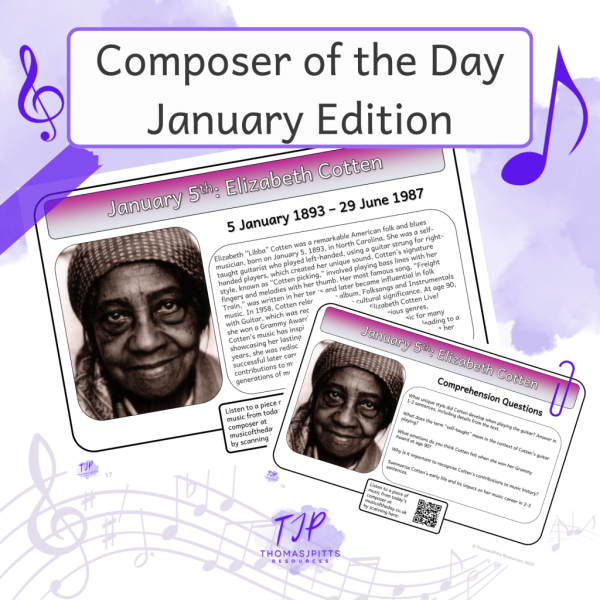🎼 January Composers – Daily Music & Reading Comprehension (Ages 8+)