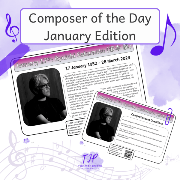January Music Reading Comprehension – 31 Composer Activities