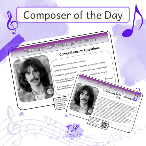 🎼 February Composers – Daily Music & Reading Comprehension (Ages 8+)