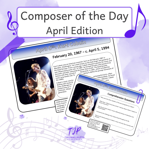 April Music Reading Comprehension – 30 Composer Activities