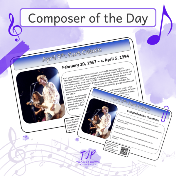 🎼 April Composers – Daily Music & Reading Comprehension (Ages 8+)