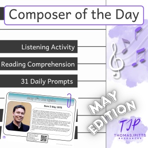 🎼 May Composers – Daily Music & Reading Comprehension (Ages 8+)